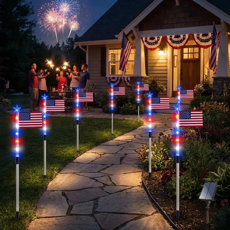 Honor America Every Night With Solar Flag Lights 🇺🇸
