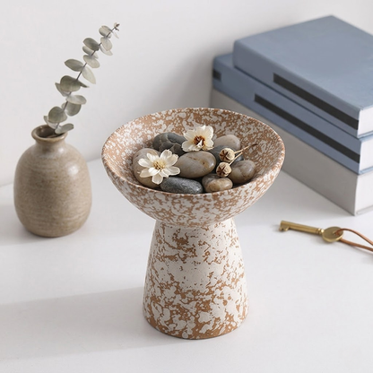 Artistic Splash-Ink Pedestal Tray