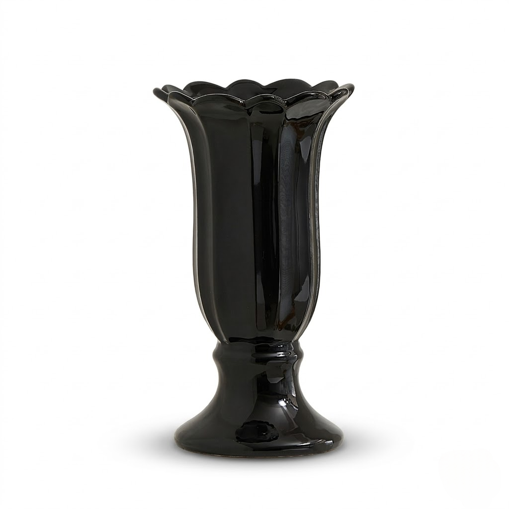 Cream Style Luxury Ceramic Goblet Vase
