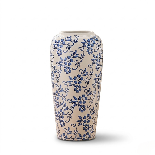 New Retro Blue and White Porcelain Vase