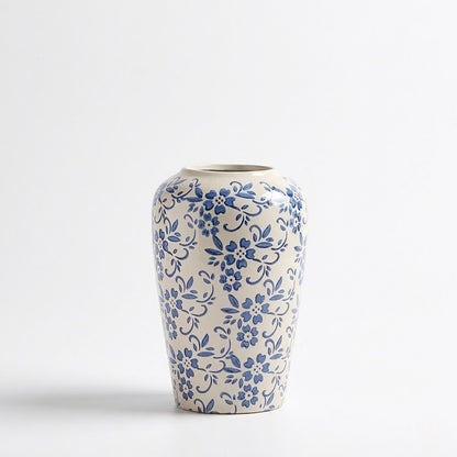 New Retro Blue and White Porcelain Vase