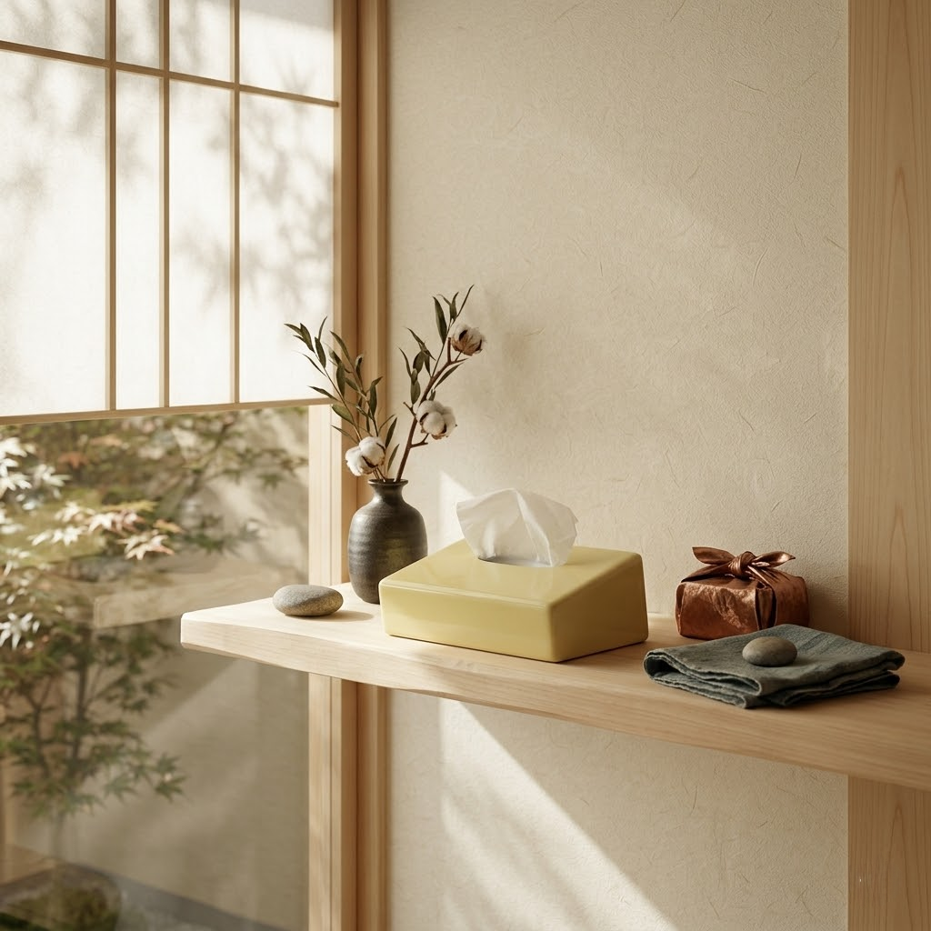 Modern Minimalist Geometric Ceramic Tissue Box