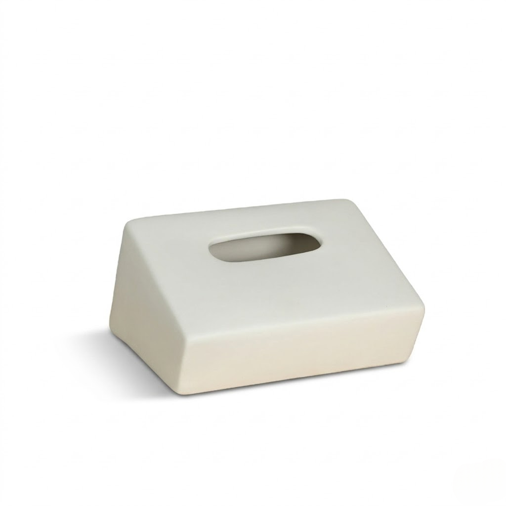 Modern Minimalist Geometric Ceramic Tissue Box