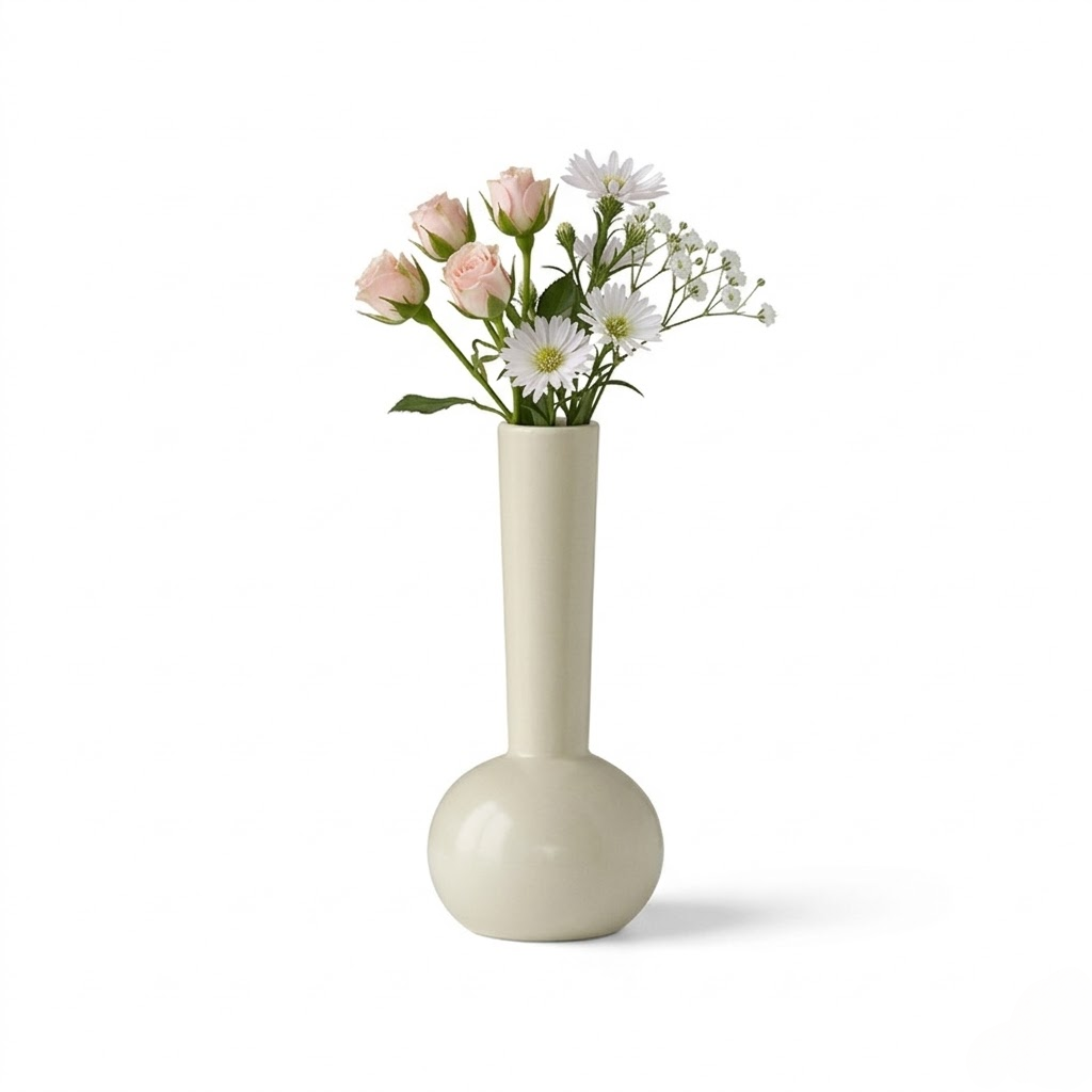 Minimalist Zen Ceramic Bud Vase