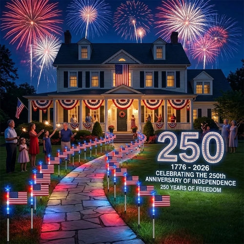 Honor America Every Night With Solar Flag Lights 🇺🇸