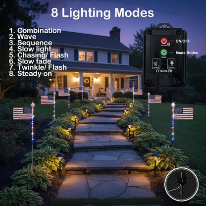 Honor America Every Night With Solar Flag Lights 🇺🇸