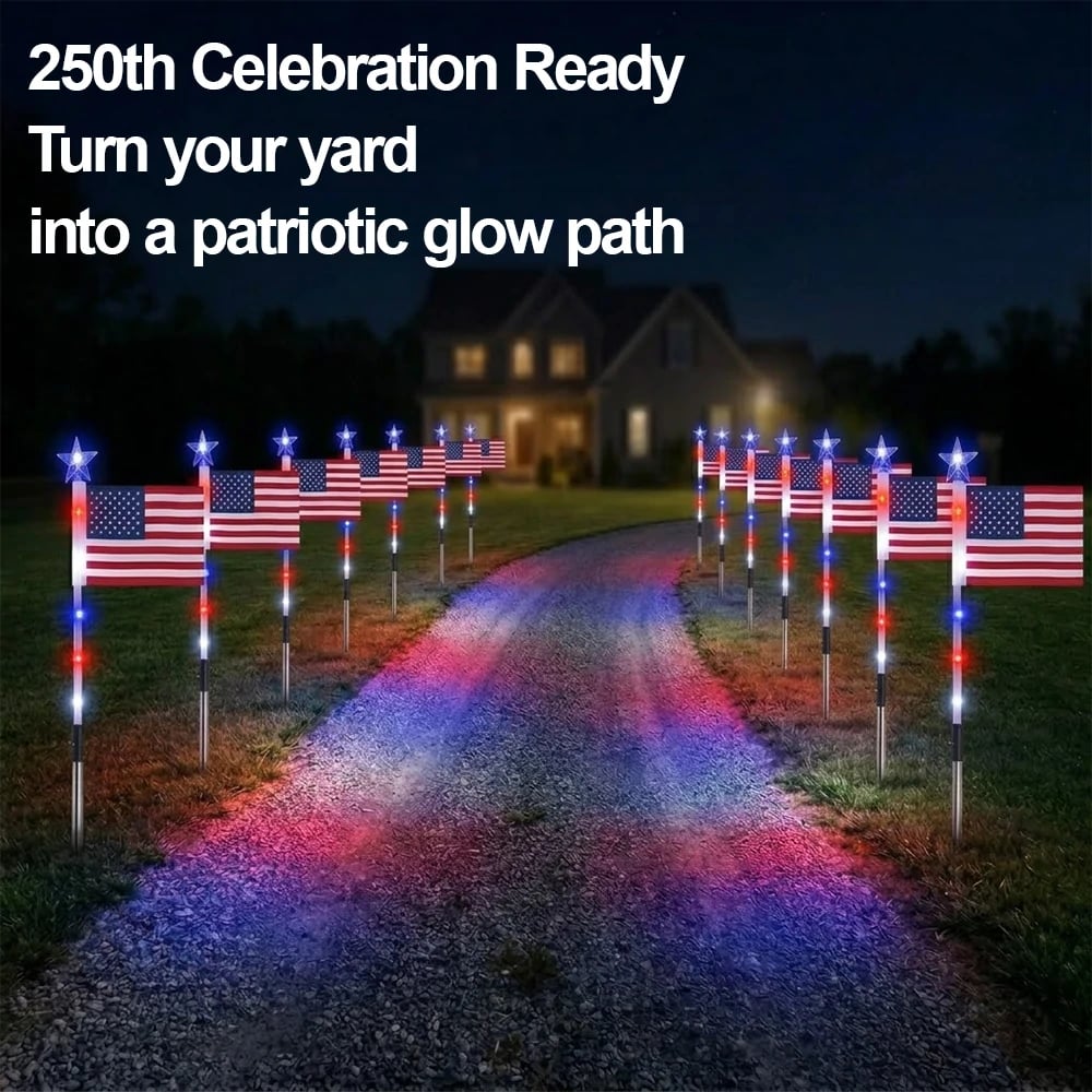 Honor America Every Night With Solar Flag Lights 🇺🇸