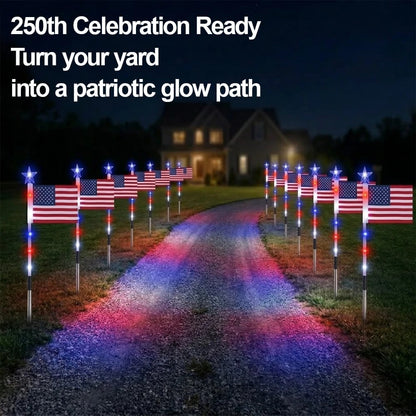 Honor America Every Night With Solar Flag Lights 🇺🇸
