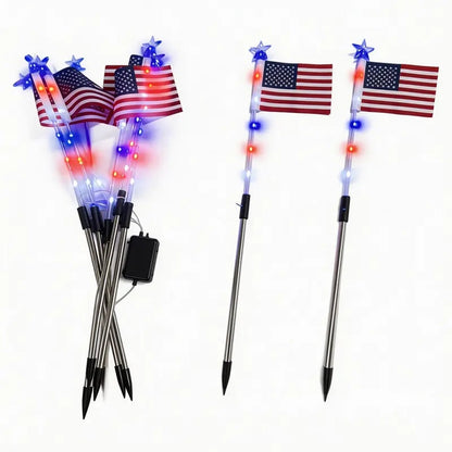 Honor America Every Night With Solar Flag Lights 🇺🇸