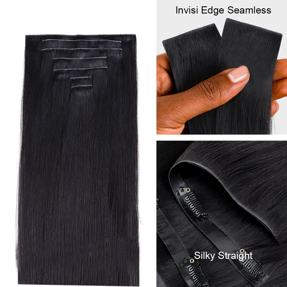 $99 BOGO | Lashey Body Wave / Yaki Straight / Kinky Straight / Straight Invisible Seamless Clip in Hair Extensions