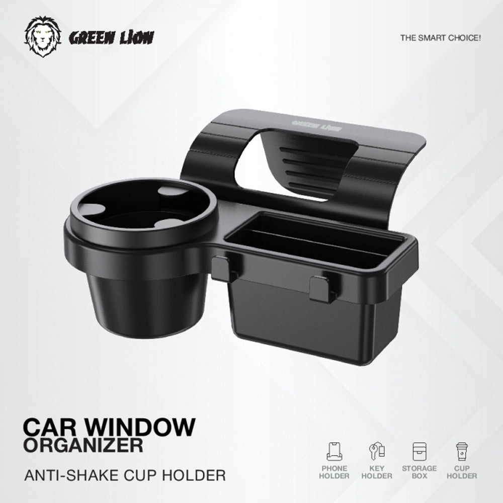 4-in-1 Car Window Organizer – Phone, Cup & Key Holder