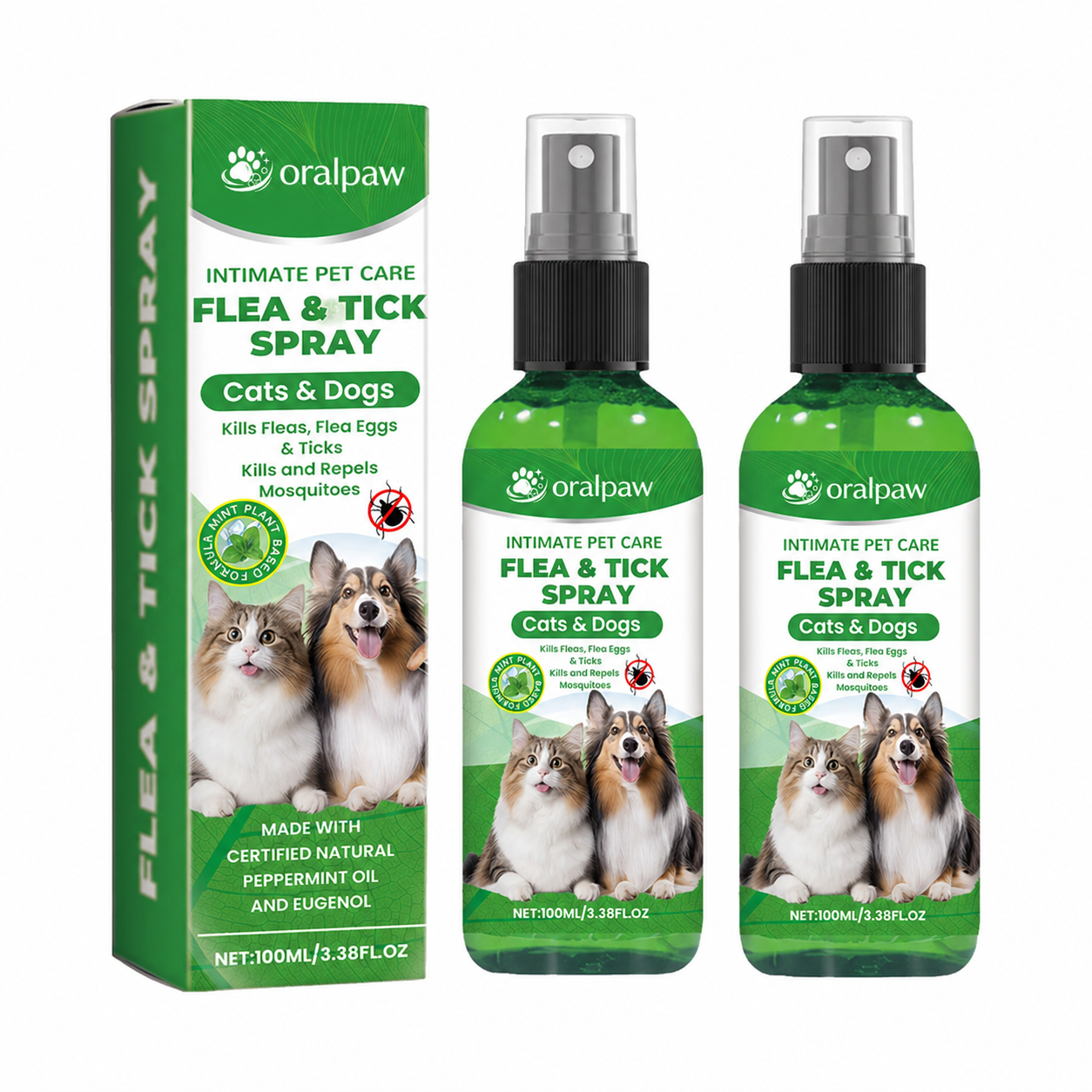 OralPaw™🍃Natural Flea & Tick Spray for Dogs & Cats–Helps Kill & Repel Fleas & Ticks