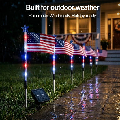Honor America Every Night With Solar Flag Lights 🇺🇸