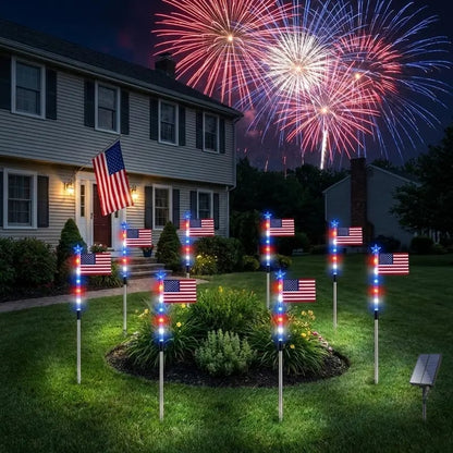 Honor America Every Night With Solar Flag Lights 🇺🇸