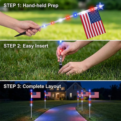 Honor America Every Night With Solar Flag Lights 🇺🇸