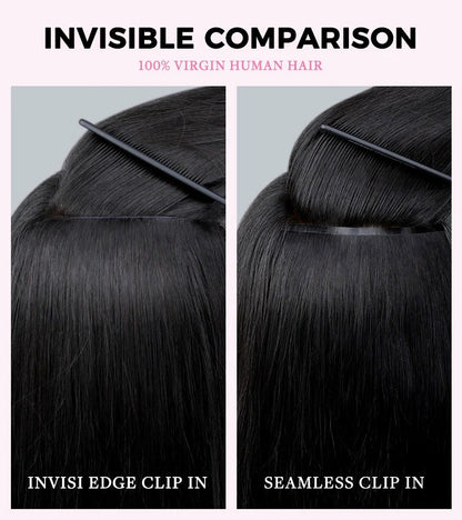 $99 BOGO | Lashey Body Wave / Yaki Straight / Kinky Straight / Straight Invisible Seamless Clip in Hair Extensions